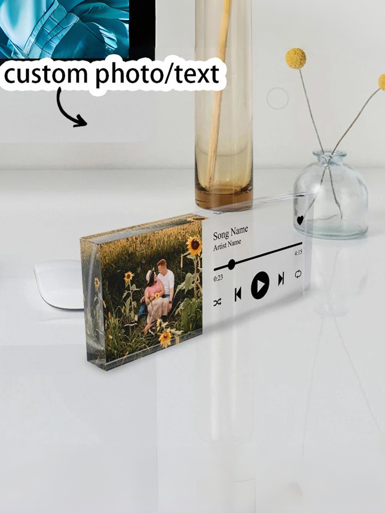 Custom Song Photo Acrylic Block Gift
